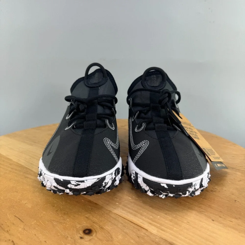 Youth 6Y - Nike Future Field Black White Turf Baseball Shoes Athletic Sneakers